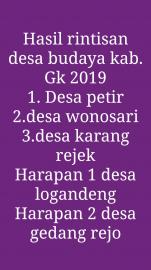 Rintisan Budaya Kabupaten Gunungkidul Usai, inilah Hasil Penilaian Juri!!!