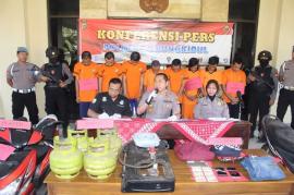 Konferensi Pers Kasus Pencurian Kendaraan Oleh Polres Gunungkidul