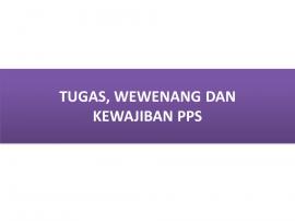 Tugas Wewenang Dan Kewajiban PPS